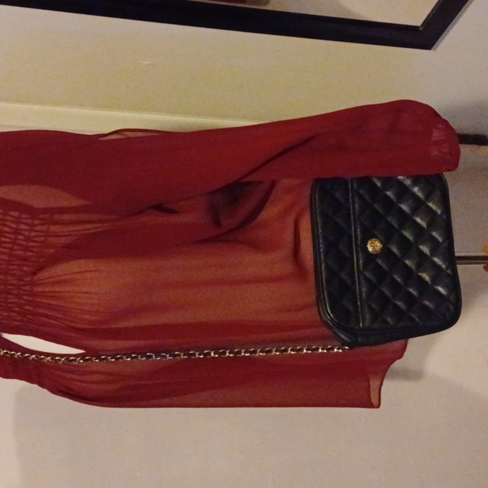 Medallion Quilted Black Leather Crossbody Purse